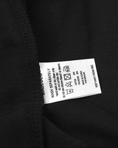 <span class=keywords><strong>Sudadera</strong></span> con Capucha Personalizada para Hombre, 100% Algodón, Térmica, con Bolsillo, Negra con Cordones Blancos - Product Image 5