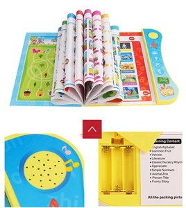 Portátil de aprendizaje de inglés <span class=keywords><strong>para</strong></span> niños, libro de idiomas de plástico con bolígrafo - Product Image 4