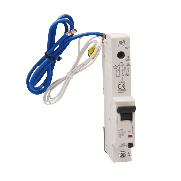 1 pôle minces et interrupteurs neutre 30mA, 100ma, 6A, 10A, 16A, 20A, 32A, 40A, 50A, 63A AC ou A, type DPN 6KA, 10KA, module Long corps, RCBO