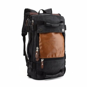 Functional 3 Way <strong>Backpack</strong> Canvas <strong>Backpack</strong> with Hidden Straps, <strong>Convertible</strong> <strong>Backpack</strong>/Duffle - Product Image 4