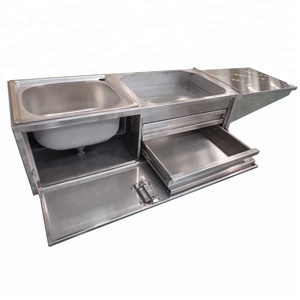 Nouvelle conception de petite cuisine mobile coulissante en acier inoxydable pour caravane de camping, à vendre - Product Image 3