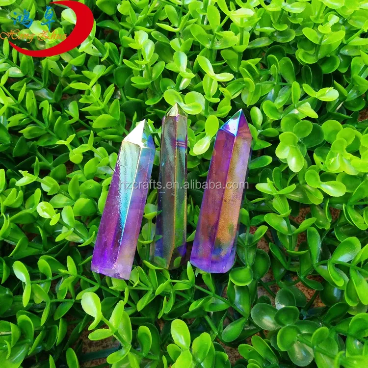 2024 Hexagonal Crystal Pointed Generator Reiki Chakra Quartz Natural Stone stones