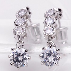 LUOTEEMI Jewelry Factory Hot Fashion Cheap 3A Zircon <strong>Small</strong> Elegant Office Style Bridal Wedding Party <strong>Dangle</strong> <strong>Earring</strong> - Product Image 6