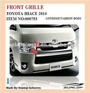 אוטומטי חלקי חילוף באיכות טובה כרום מול סורג fit עבור <span class=keywords><strong>hiace</strong></span> 2014-2018 נוסע ואן צר גוף kdh 200 quantum חלקי - Product Image 6