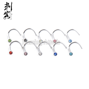 Surgical Steel 18 Gauge 20 Gauge Nostril Screw Ring Nose Stud