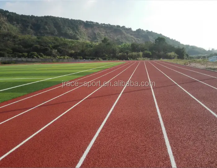 Material de pista de correr de goma sintética para campos de correr