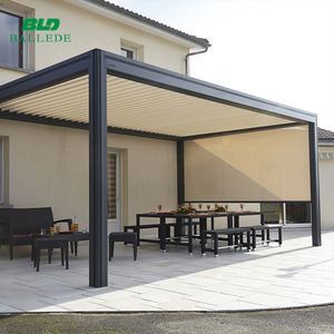 <span class=keywords><strong>Couverture</strong></span> de patio en aluminium pergola de jardin toit à persiennes auvent de terrasse extérieur électrique pour pare-soleil - Product Image 5