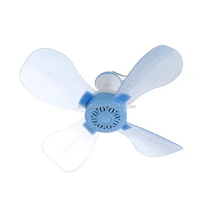 china cheap price whole sale Modern Design 220V 13inch 4balde plastic mini ceiling fan for camping