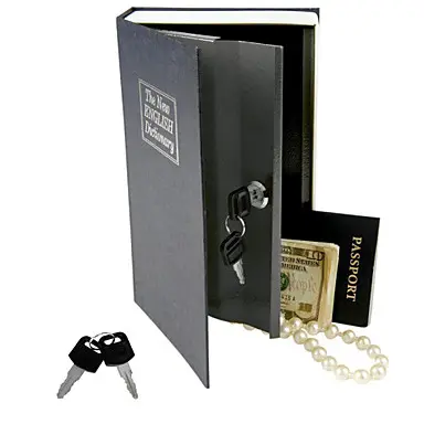 Factory Wholesale Custom Design Logo Portable Hidden Stash Secret Key Lock Coffer Money Gun Storage Dictionary Book Safe Box
