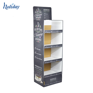 Supermercado pop promoción alta calidad 4 capas piso estante de cartón expositores para champú líquido - Product Image 2