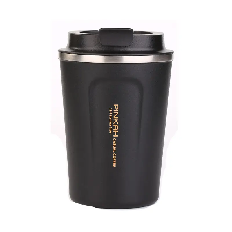 PINKAH Großhandel benutzer definierte Logo 380ml 12oz auslaufs ichere doppelwandige Edelstahl Reise becher isoliert Vakuum Kaffeetasse