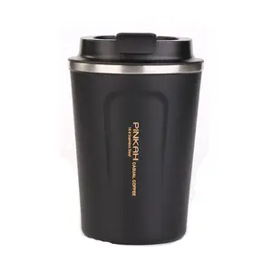 Pinka оптовая продажа, индивидуальный логотип, 380 мл, 12 унций, устойчивая к сколам кружка из нержавеющей стали с двойными стенками для путешествий, изолированная вакуумная кружка для кофе