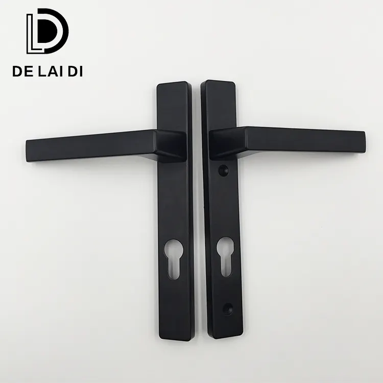 Aluminium double sided casement door matt black Aluminium alloy handle