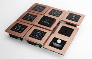 Interrupteur mural modulaire avec plusieurs prises, cadre or rose, 220V, commande d'éclairage de pièce - Product Image 5