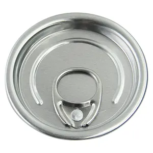 OEM-Tapa de lata de aluminio de alta calidad, tapa redonda de aluminio de 52mm, fácil de abrir, 202 #
