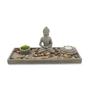 Удобный ремесленный Декор Будда дзен садовые статуи цемент ремесло