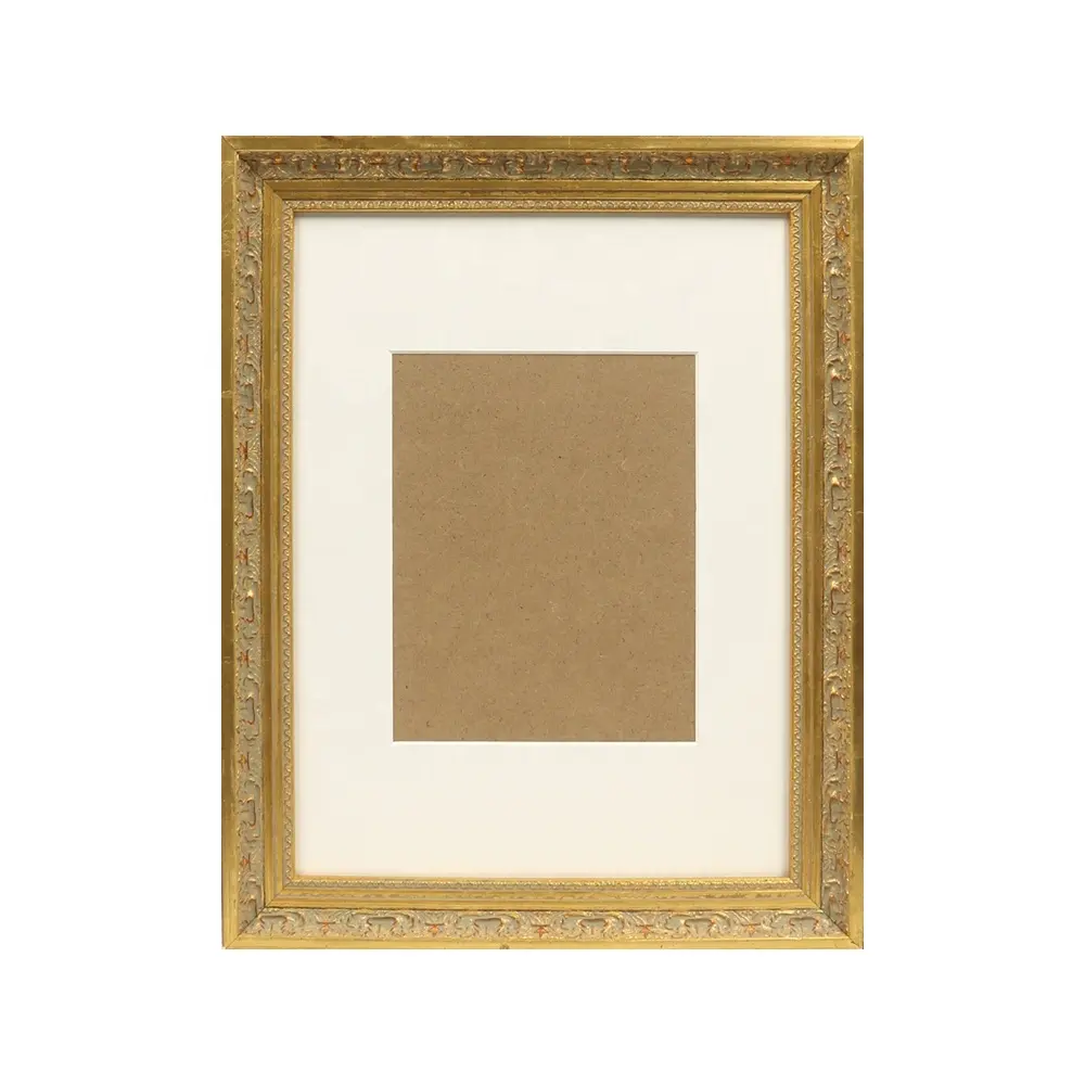 Decorative Wall Hanging Square Picture Frame for Paintings Gold Digital Printing Wood Room Decoration