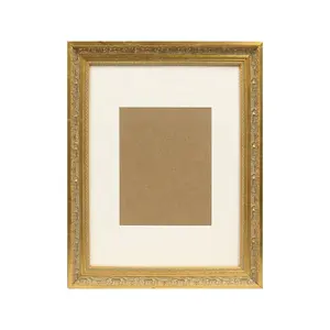 Dekorativer Wandbehang Quadratischer Bilderrahmen für Gemälde Gold Digitaldruck Holz Raum dekoration