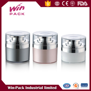 Mince <span class=keywords><strong>grand</strong></span> tube transparent ovale airless pot avec couvercle - Product Image 1