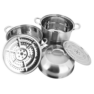 2メッシュの3層ステンレス鋼蒸し器鍋クスクスポット - Product Image 2