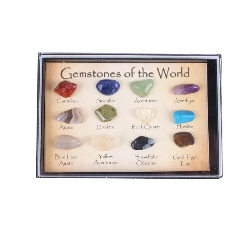 Yase Gemstones from Yiwu factory wholesale collection gift box natural stone collection box semi precious stone high quality