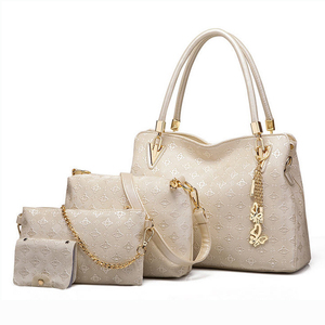 <span class=keywords><strong>Sac</strong></span> à <span class=keywords><strong>main</strong></span> en cuir PU de luxe pour femmes, mode personnalisée, vente en gros, marque de mode, designer, sacs à <span class=keywords><strong>main</strong></span> pour femmes, ensemble 4 en 1 - Product Image 2