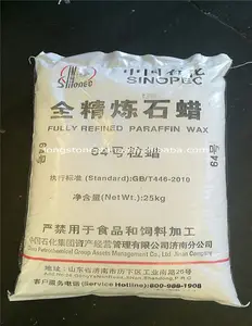 Jinan Sinopec Refinery Fully Refined Paraffin Wax 64-66 Deg.c for Crayon EVA hot melt adhesive PVC pipe