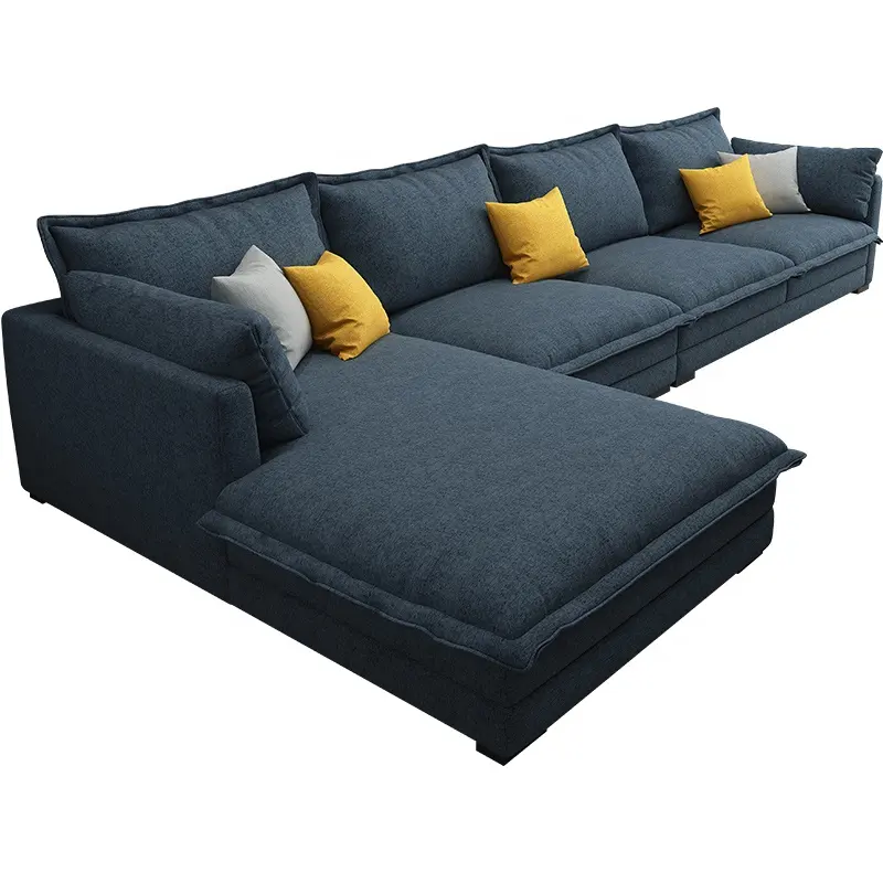 Đồ Nội Thất Nhà Cửa Phong Cách Hiện Đại Đặt Vải Trực Tuyến Nhà Máy Bán Buôn Sofa Mới Bán Nóng Phòng Khách Sofa Với Khung Gỗ Rắn