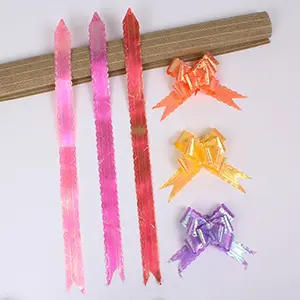 Màu Vàng Cầu Vồng Chất Liệu Ren Cạnh Nhựa Quà Tặng Ribbon Bow