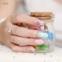 Autocollants pour ongles en feuille de paillettes de haute qualité personnalisés Huizi Nail Wraps Huizi Gel Nail
