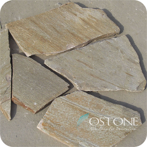 Bán buôn Vàng Slate Kích Thước Ngẫu Nhiên Giá Rẻ Đường Lái Xe Đá Ốp Lát - Product Image 3