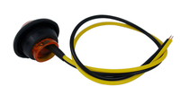 Feux latéraux LED Piranha haute puissance pour camions, ambre et rouge mélangés, indice de protection IP67, base en caoutchouc