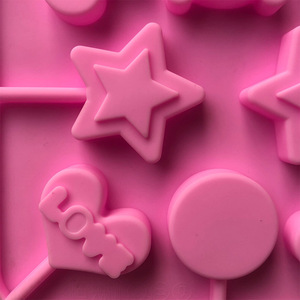 252 pabrik dan stok cetakan lolipop permen keras 8 lubang hati yang berbeda dan ikatan simpul bentuk silikon cetakan coklat resin kualitas makanan - Product Image 4