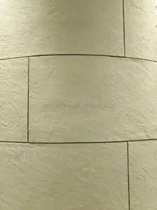 Luz impermeable flexible de arcilla azulejos fachada de muro de piedra