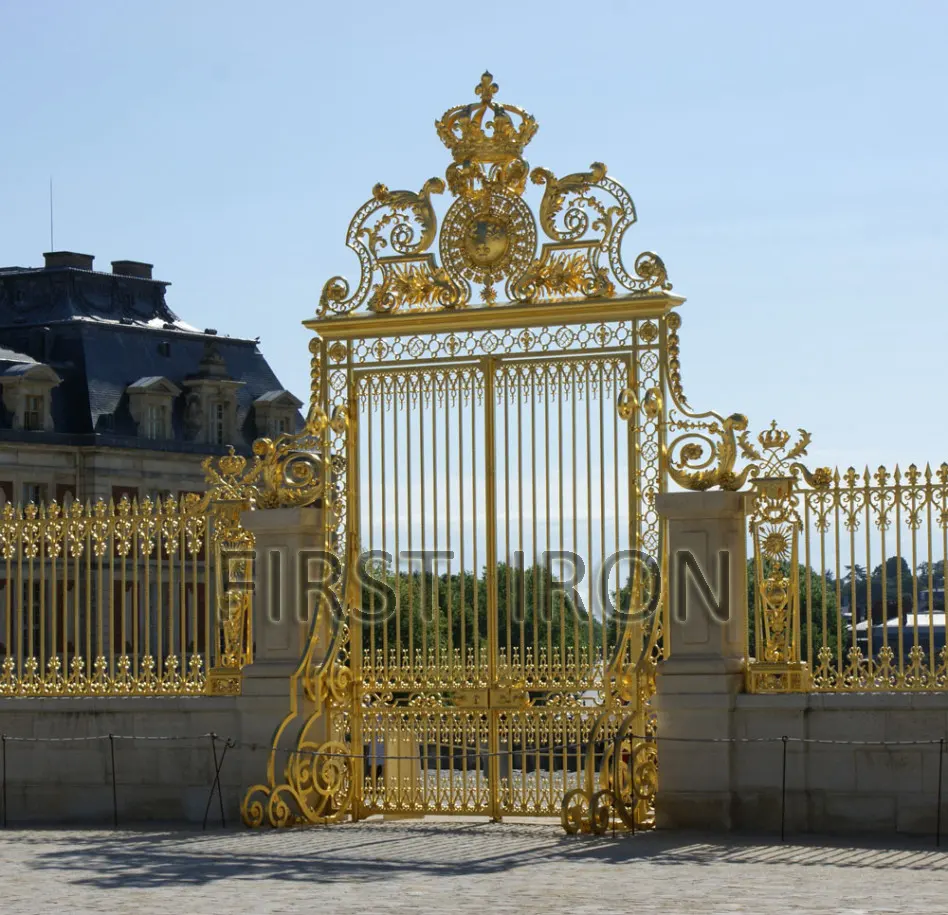 Mewah Atas Bahasa Perancis Gerbang Besi Disesuaikan Mewah Gerbang Besi Tempa dan Desain
