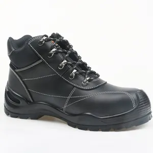 Üretici fabrika özel güvenlik ayakkabıları erkekler için çelik ayak deri kayma dayanıklı su geçirmez delinmeye dayanıklı s3 toptan