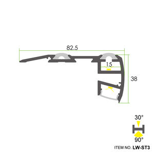 <span class=keywords><strong>Profilé</strong></span> — eclairage rainuré en aluminium pour escaliers, viseur à Led pour eclairage des surfaces <span class=keywords><strong>de</strong></span> <span class=keywords><strong>marche</strong></span> - Product Image 6