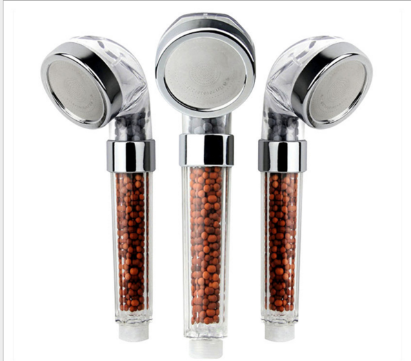 Ручной камень отрицательные ионы спа фильтрованная прозрачная минеральная душевая головка