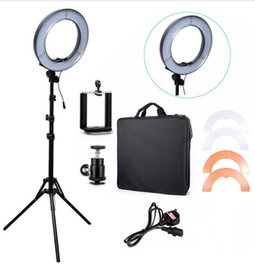 Lampe annulaire photographique 12 pouces 40W 5500K 180 LED à intensité variable pour appareil photo, téléphone, vidéo, <span class=keywords><strong>avec</strong></span> trépied et déclencheur - Product Image 5