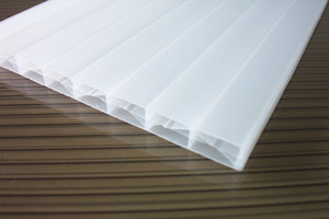 MILKY Trắng <span class=keywords><strong>Polycarbonate</strong></span> tấm Skylight bóng râm Chống trầy xước Mười năm bảo hành 4mm - Product Image 4