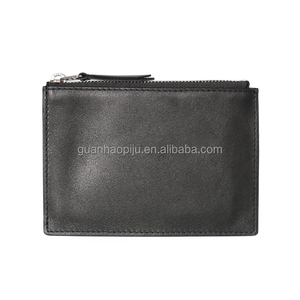 Noir En Cuir Véritable Simple Petite Fermeture Éclair <span class=keywords><strong>Porte</strong></span>-<span class=keywords><strong>Monnaie</strong></span> Trieuse de pièces <span class=keywords><strong>Porte</strong></span>-<span class=keywords><strong>Monnaie</strong></span> Portefeuille Organisateur - Product Image 2