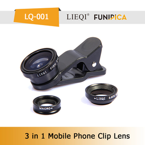 Accessoires de téléphonie mobile 3 en 1 Grand Angle lentille fish eye lentille macro objectif IP/<span class=keywords><strong>notebood</strong></span> pc/pad LQ-001 - Product Image 1