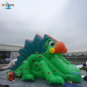 Moulin gonflable en forme d'animaux verts, modèle commercial en chine, <span class=keywords><strong>petit</strong></span> parc d'attractions dinosaure, balançoire sèche, <span class=keywords><strong>location</strong></span> pour enfants, - Product Image 2