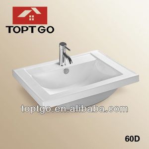 cuarto de baño fregadero de cerámica lavabo de porcelana blanca del gabinete del fregadero 60d - Product Image 1