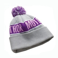 Gorro Oficial de Fútbol para Adultos, con Texto Jacquard, Forro Polar Suave para Invierno, Unisex, para Playa o Negocios