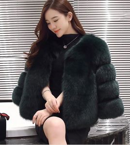 <span class=keywords><strong>Cappotto</strong></span> e giacca in pelliccia corta da <span class=keywords><strong>donna</strong></span> tinta unita <span class=keywords><strong>nero</strong></span> blu 3xl grossista - Product Image 4