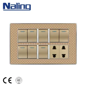 Naling 공장 가격 파키스탄 표준 8 + 2 10A 벽 소켓 및 스위치