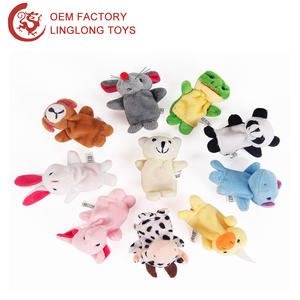 Regalo de Navidad 10 Uds Animal de dibujos animados marioneta de dedo muñeco de nieve oso con sombrero bufanda niños bebé animales guantes juguete marioneta de dedo - Product Image 3