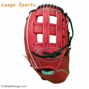 12" Japanese red leather outfielding baseball gloves