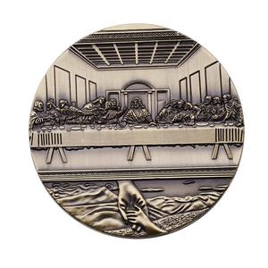 Personalizzato oro argento del metallo di natale storico ultima cena gesù moneta - Product Image 4